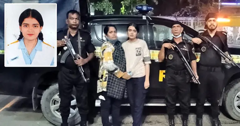 নিখোঁজ  এইচএসসি পরীক্ষার্থী মাহিরাকে সাভার থেকে উদ্ধার করেছে র‍্যাব